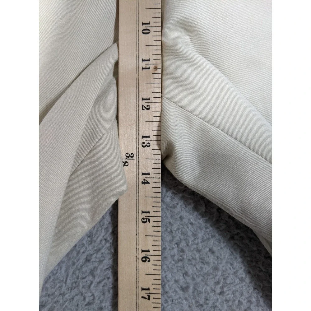 Stafford Wool Blend Dress Pants Mens 36x30 Beige High Rise Preppy Academia